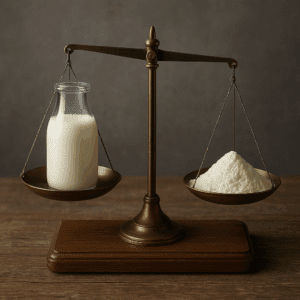 Równowaga popytu i podaży na rynku mleka