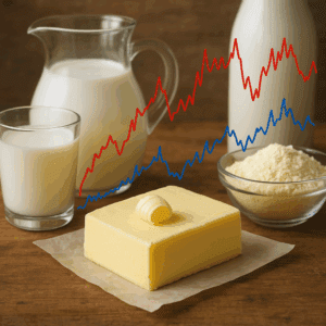 Rynek mleczarski a zmienność światowych cen masła i mleka w proszku
