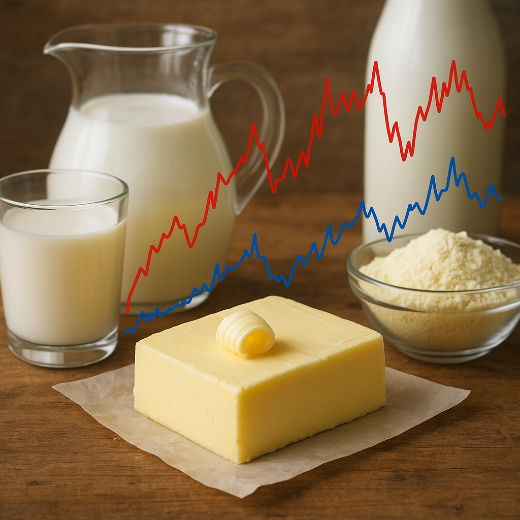 Rynek mleczarski a zmienność światowych cen masła i mleka w proszku